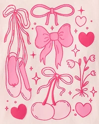 Baby And Toddler Girls Bows Graphic Tee