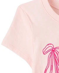 Baby And Toddler Girls Bows Graphic Tee