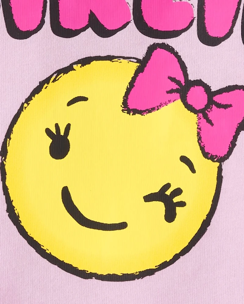 Baby And Toddler Girls Sassy Girlie Emoji Graphic Tee