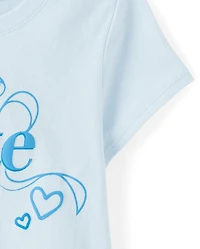 Baby And Toddler Girls Cute Bow Graphic Tee