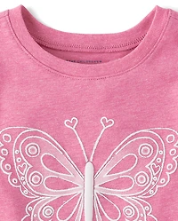 Baby And Toddler Girls Butterfly Graphic Tee