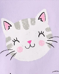 Baby And Toddler Girls Cat Friends Graphic Tee