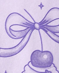 Baby And Toddler Girls Cupcake Bow Graphic Tee