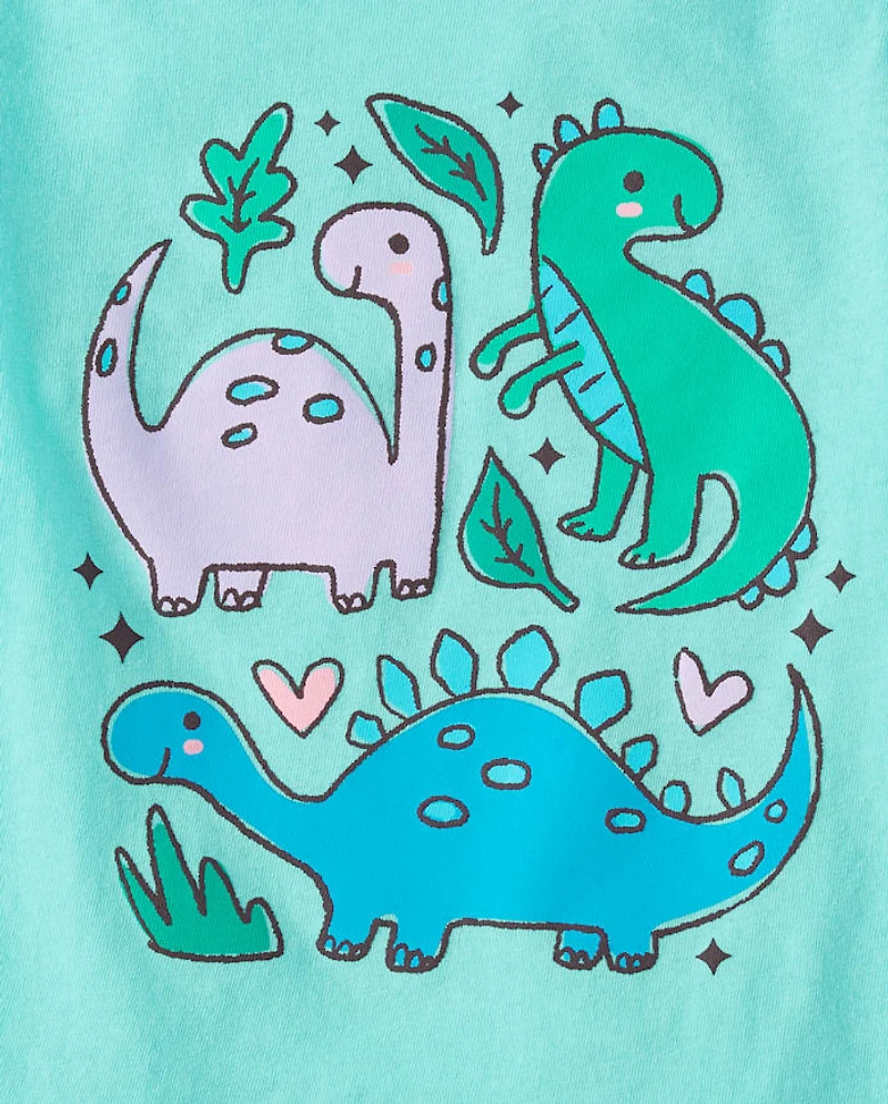 Baby And Toddler Girls Dino Doodles Graphic Tee