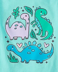 Baby And Toddler Girls Dino Doodles Graphic Tee