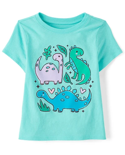 Baby And Toddler Girls Dino Doodles Graphic Tee