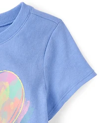 Baby And Toddler Girls Sweet Heart Art Graphic Tee