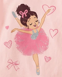 Baby And Toddler Girls Ballerina Graphic Tee