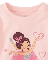 Baby And Toddler Girls Ballerina Graphic Tee