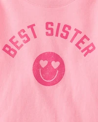 Baby And Toddler Girls Best Sister Graphic Tee