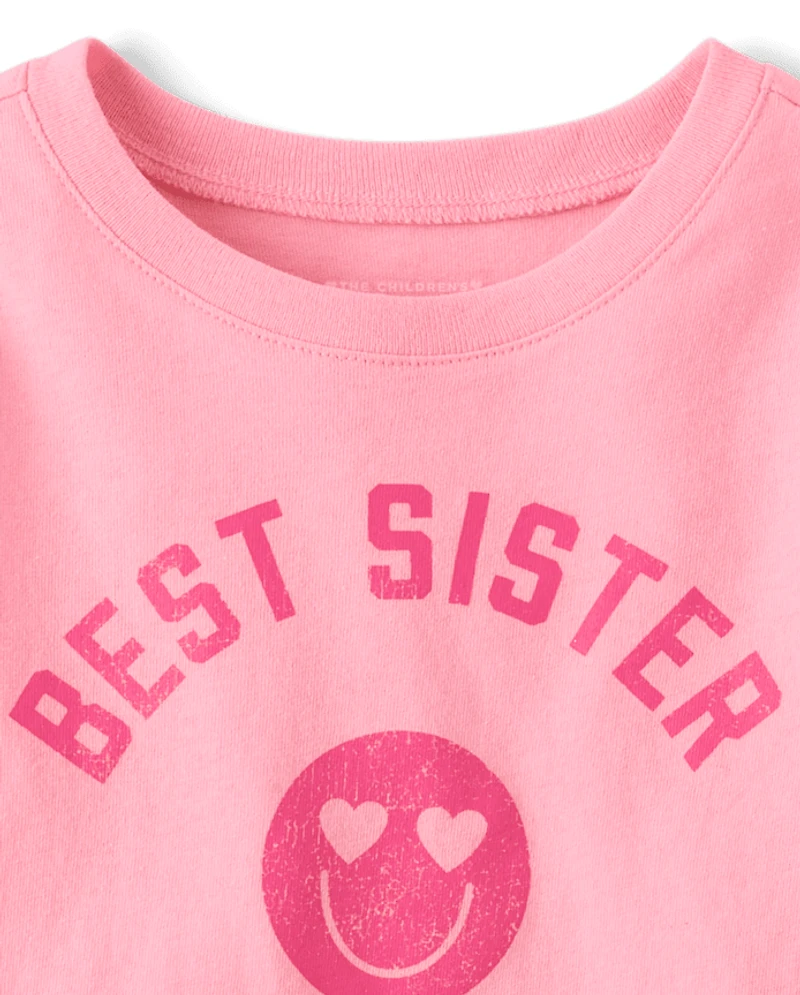 Baby And Toddler Girls Best Sister Graphic Tee