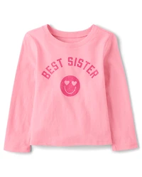 Baby And Toddler Girls Best Sister Graphic Tee