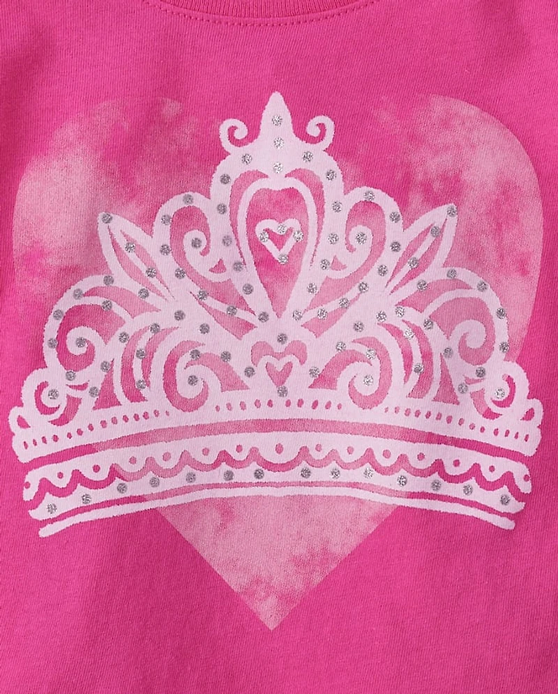 Baby And Toddler Girls Princess Crown Graphic Tee