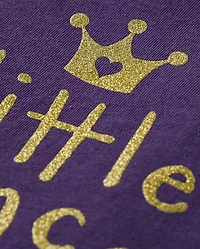 T-shirt graphique pour bébés et petites filles « Petite princesse, grande attitude »
