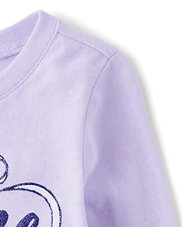 Baby And Toddler Girls Dance Glitter Graphic Tee