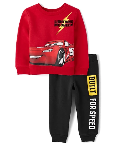 Baby And Toddler Boys Cars™ Lightning McQueen 2-Piece Outfit Set