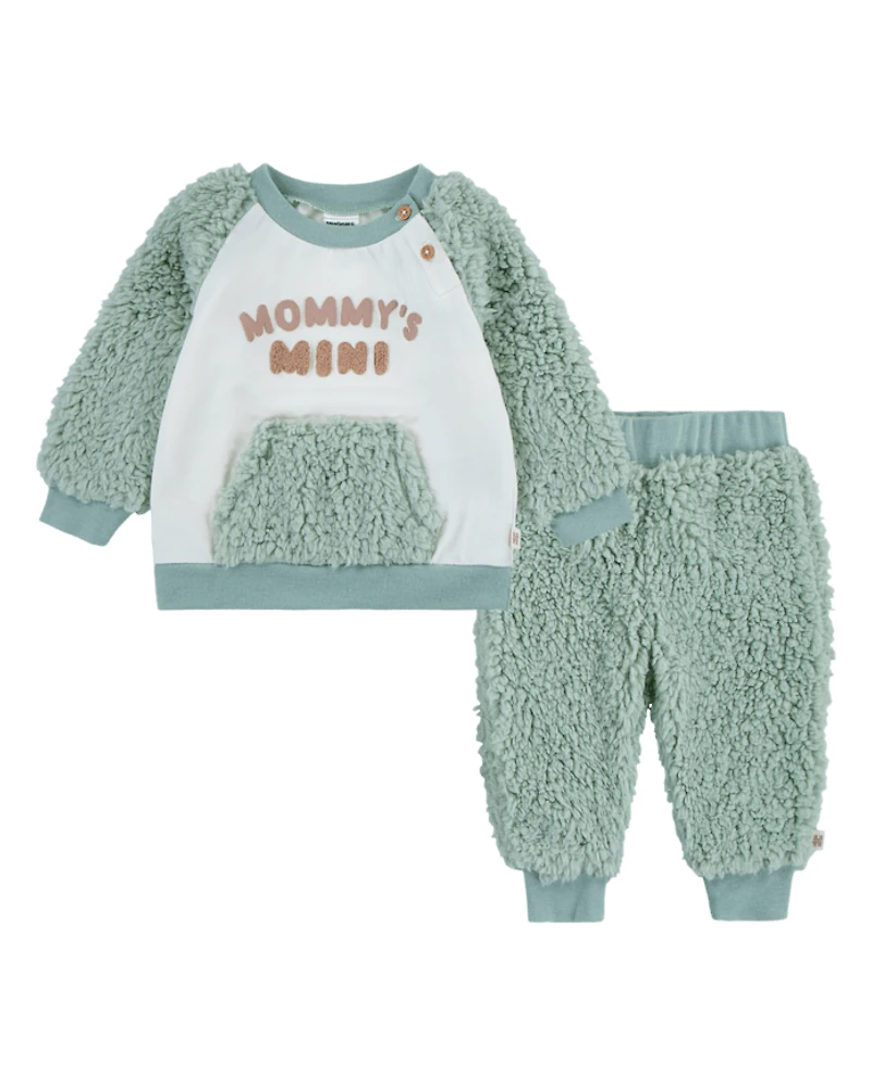 Baby Boys Huggies™ Embroidered Colorblock 2-Piece Outfit Set