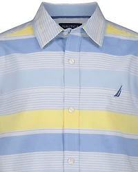 Boys Nautica® Colorblock Striped Button Up Shirt