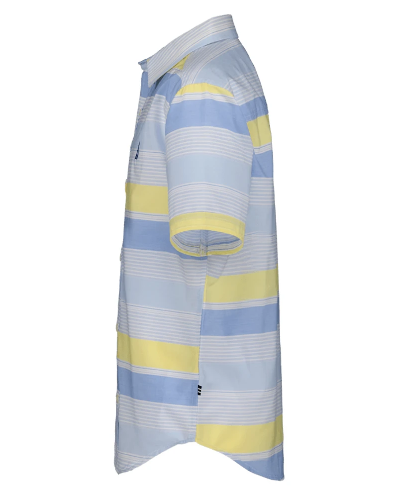 Boys Nautica® Colorblock Striped Button Up Shirt