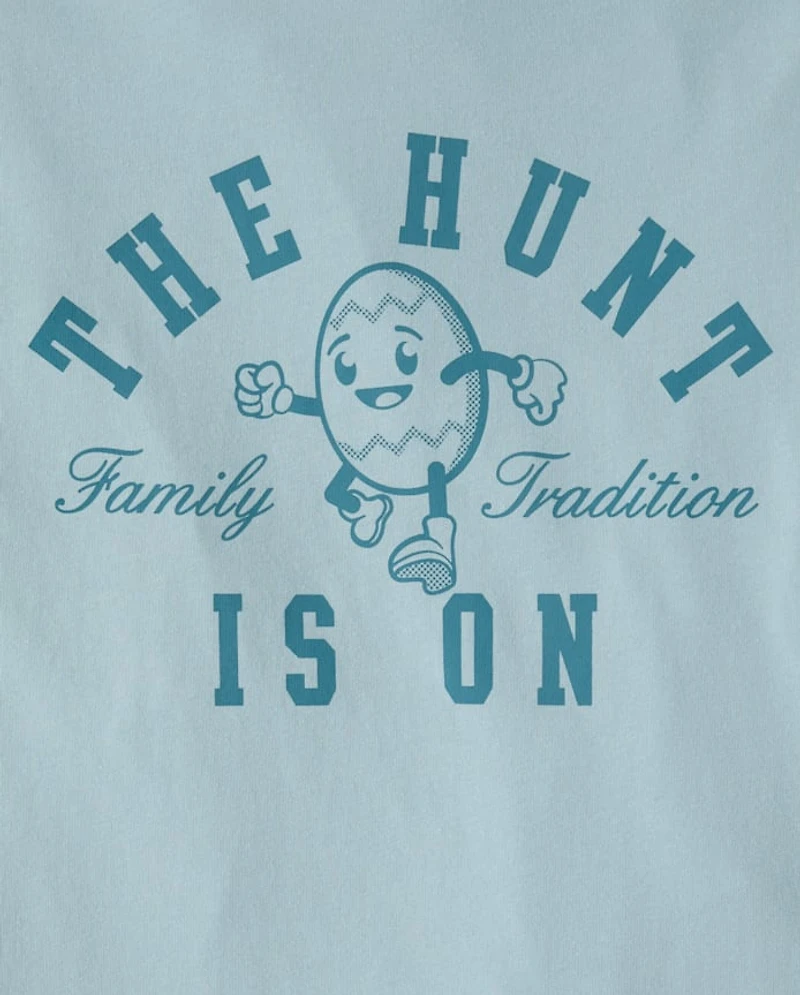 Mens Matching Family Easter The Hunt Is On Graphic Tee