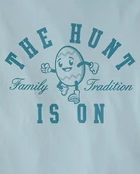 Mens Matching Family Easter The Hunt Is On Graphic Tee