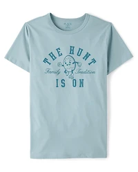 Mens Matching Family Easter The Hunt Is On Graphic Tee