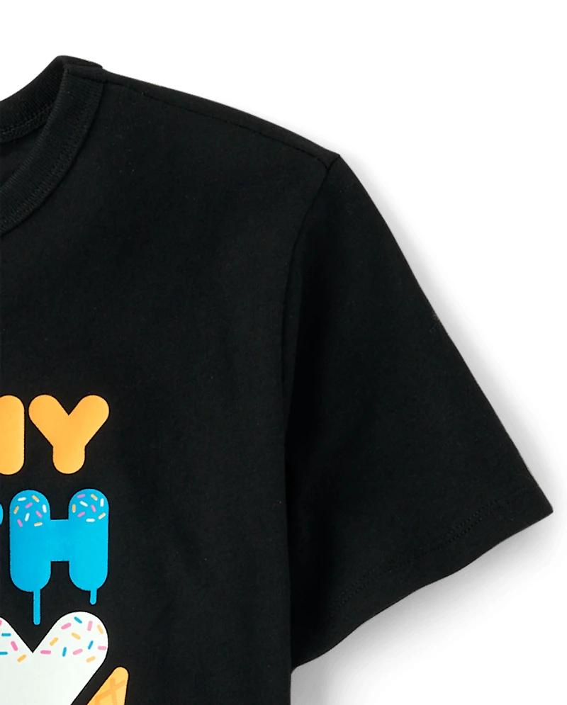 Boys It's My Birthday Bro Graphic Tee