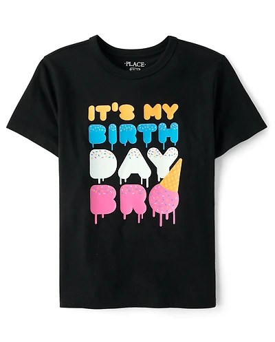 Boys It's My Birthday Bro Graphic Tee