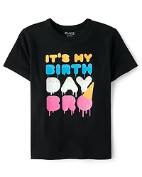 Boys It's My Birthday Bro Graphic Tee