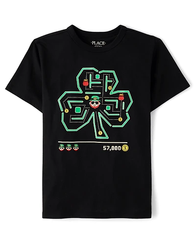 Boys St. Patrick's Day Video Game Graphic Tee