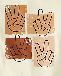 Boys Peace Sign Graphic Tee
