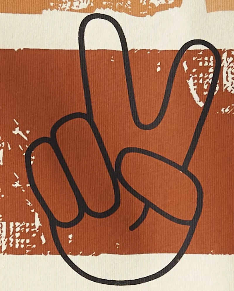 Boys Peace Sign Graphic Tee