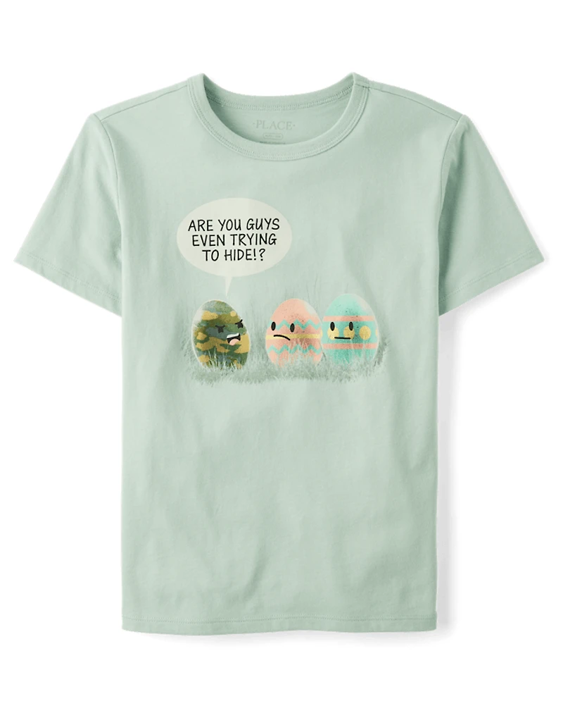 Boys Easter Egg Humor Graphic Tee