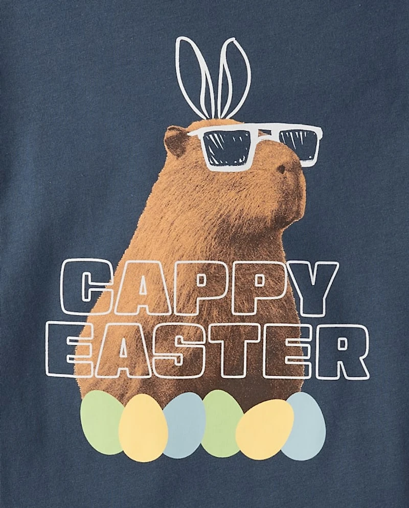 Boys Easter Capybara Graphic Tee