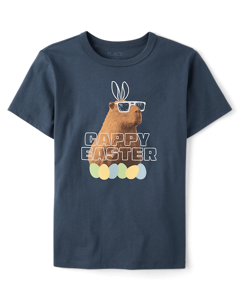 Boys Easter Capybara Graphic Tee