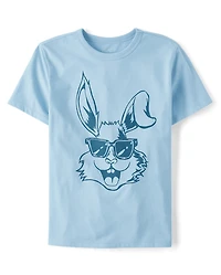 Boys Easter Bunny Sunglasses Graphic Tee