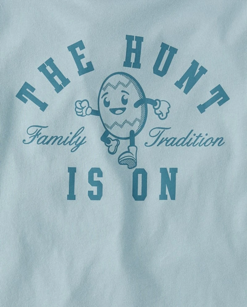 Boys Matching Family Easter The Hunt Is On Graphic Tee