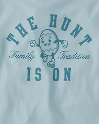 Boys Matching Family Easter The Hunt Is On Graphic Tee