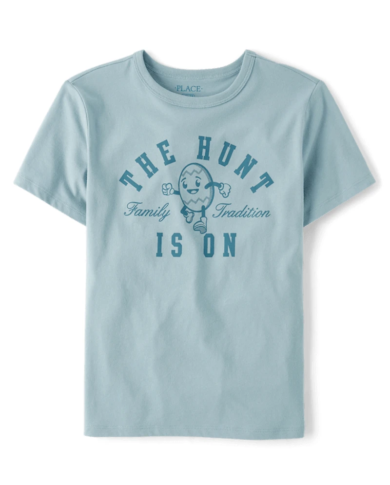 Boys Matching Family Easter The Hunt Is On Graphic Tee