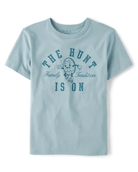 Boys Matching Family Easter The Hunt Is On Graphic Tee