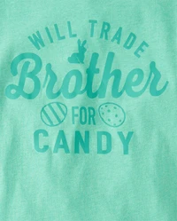 T-shirt graphique « Les enfants échangeront leur frère contre des bonbons » (œuf de Pâques)