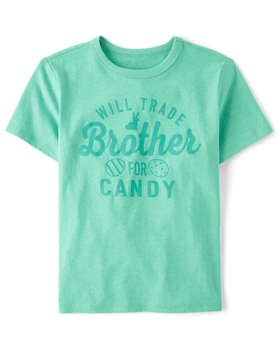 Kids Will Trade Brother For Candy Easter Egg Graphic Tee