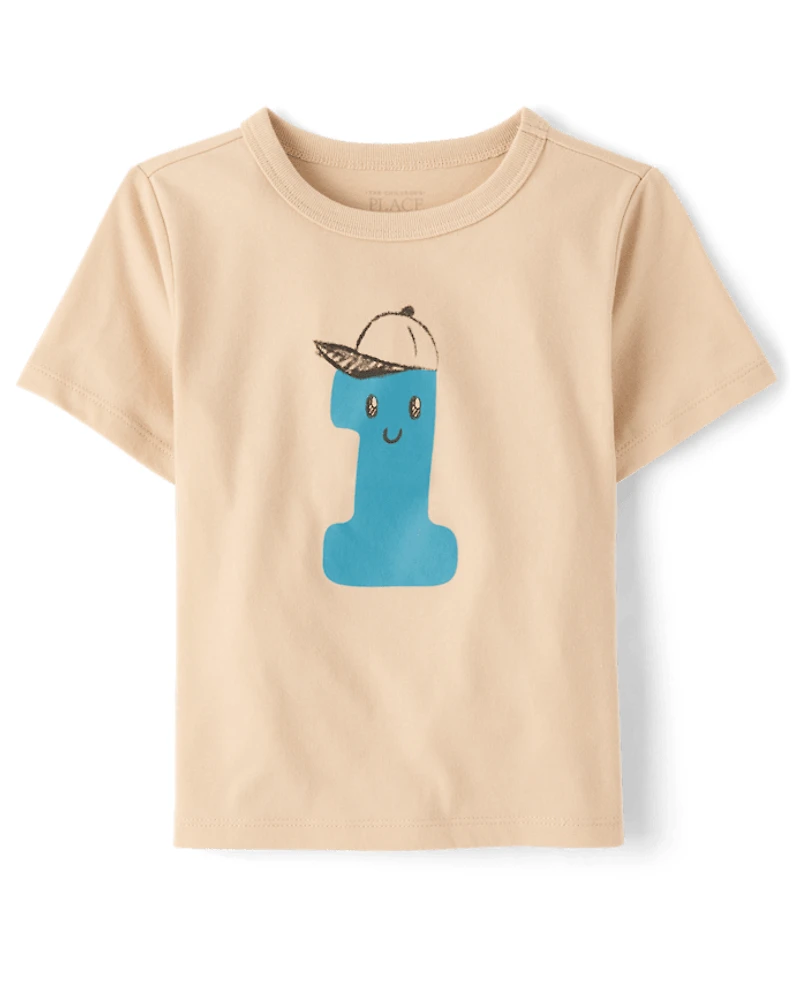 Baby And Toddler Boys 1 Birthday Graphic Tee