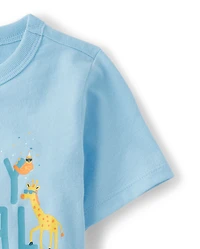 Baby And Toddler Boys Birthday Party Animal Graphic Tee