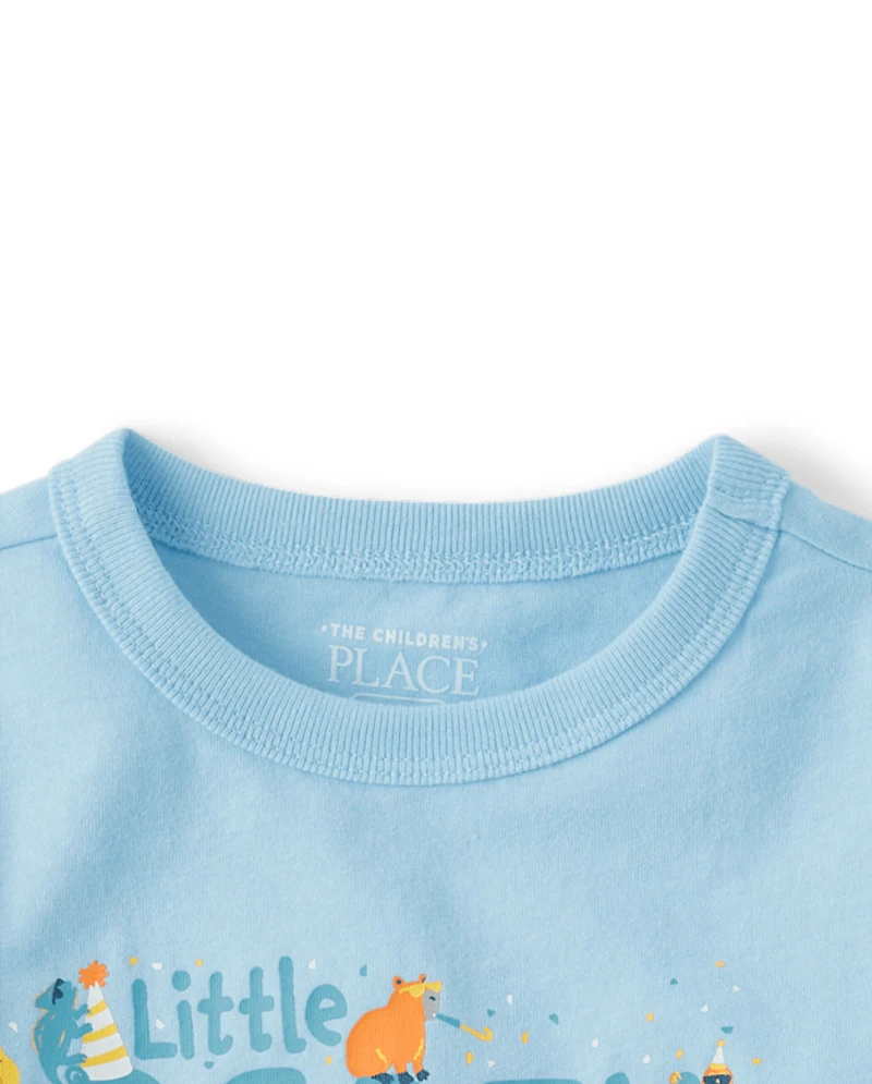 Baby And Toddler Boys Birthday Party Animal Graphic Tee