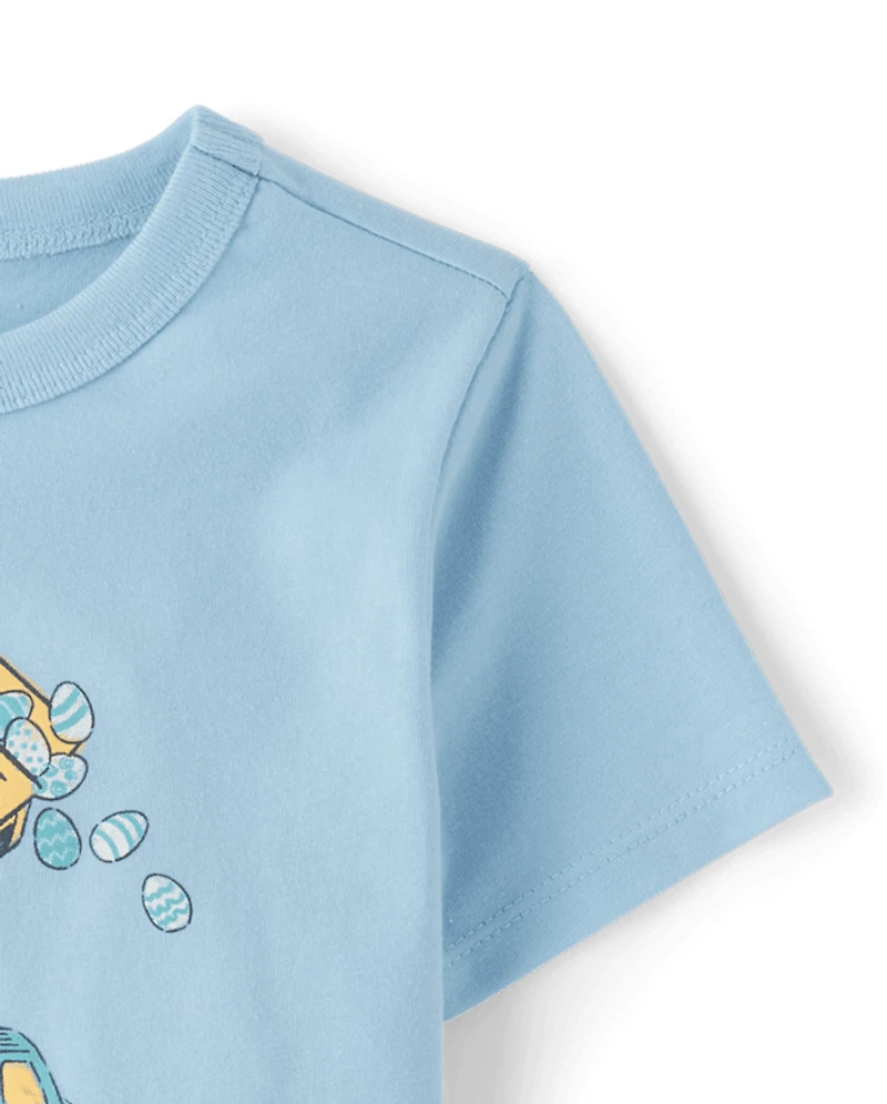 Baby And Toddler Boys Easter Construction Vehicle Graphic Tee