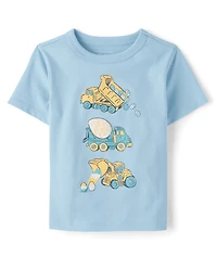 Baby And Toddler Boys Easter Construction Vehicle Graphic Tee
