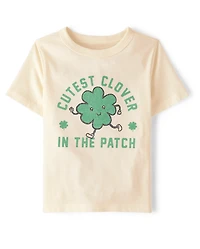 Baby And Toddler Boys St. Patrick's Day Cutest Clover Graphic Tee