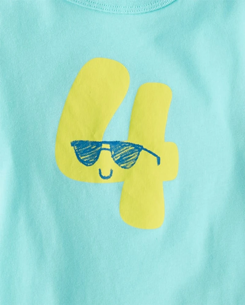 Baby And Toddler Boys Birthday Graphic Tee