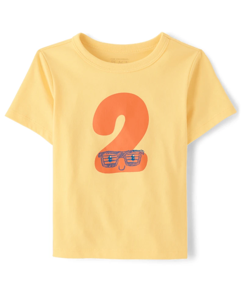 Baby And Toddler Boys 2 Birthday Graphic Tee